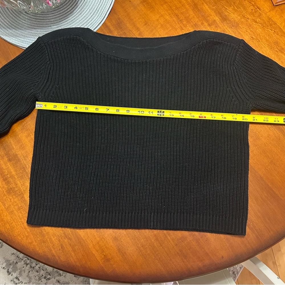 Quince 100% Organic Cotton Black Fisherman Boatneck Sweater - Picture 8 of 8